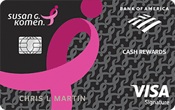 SusanG Komen Customized Cash Rewards credit card