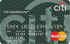 Cash Returns credit card