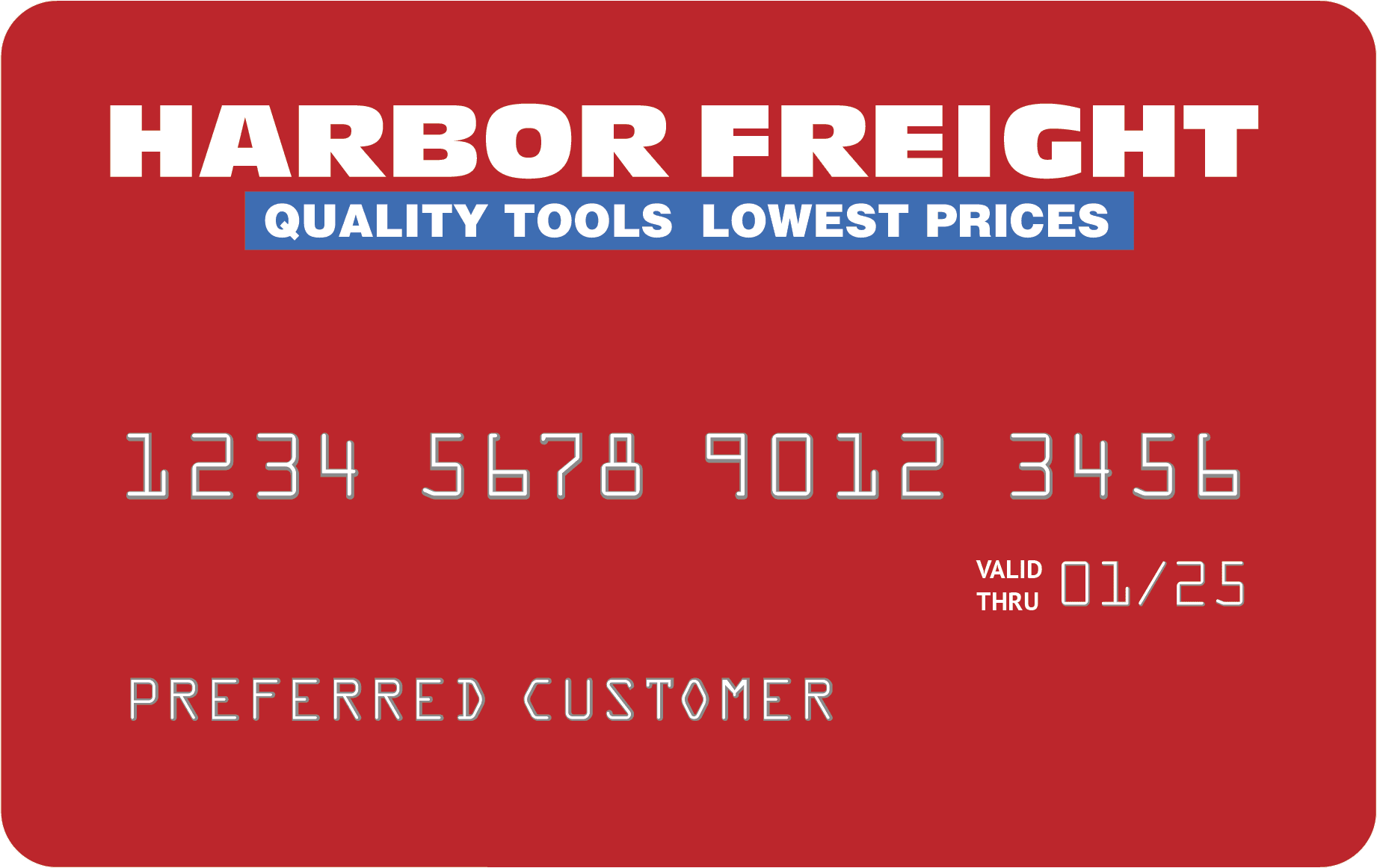 Harbor Freight (store card) credit card